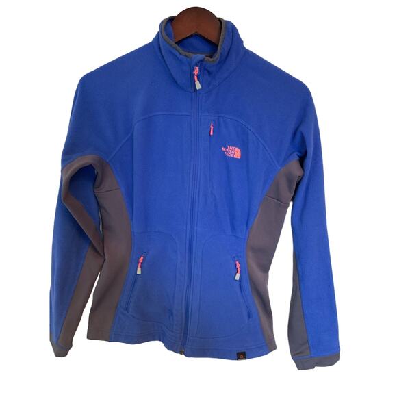 The North Face Full zip lightweight fleece blue and gray medium - Picture 1 of 9
